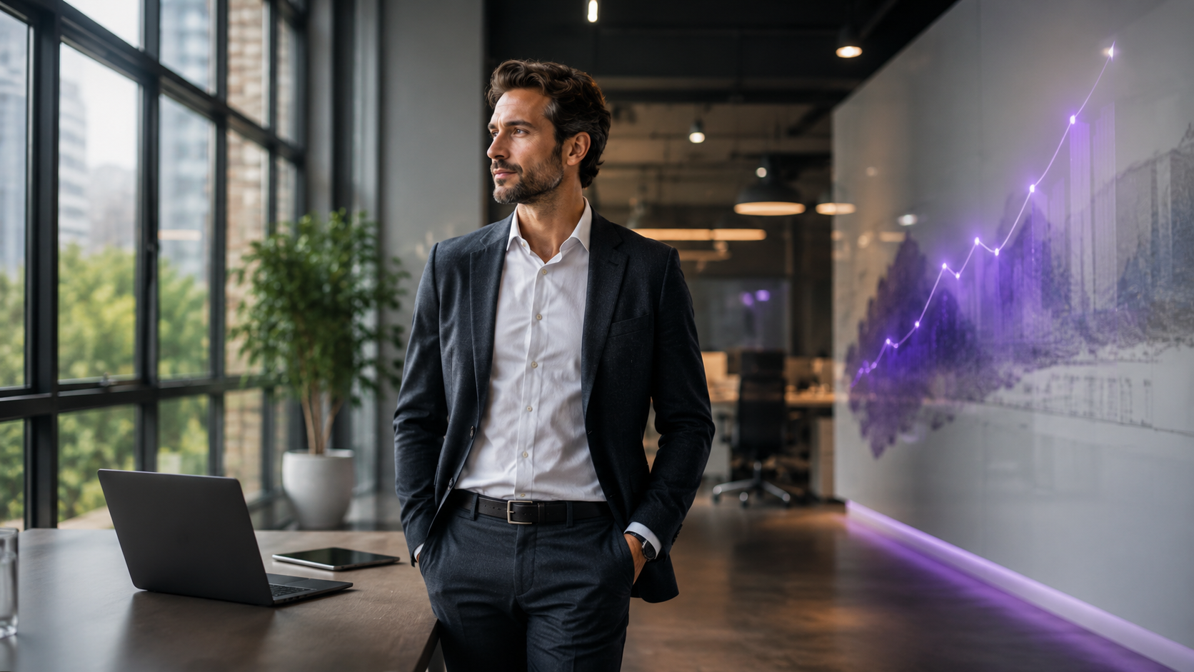 Profissional em ambiente corporativo